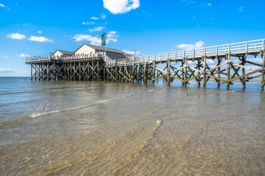 Sankt Peter Ording, Almanya 'da Kuzey Denizi Plajı