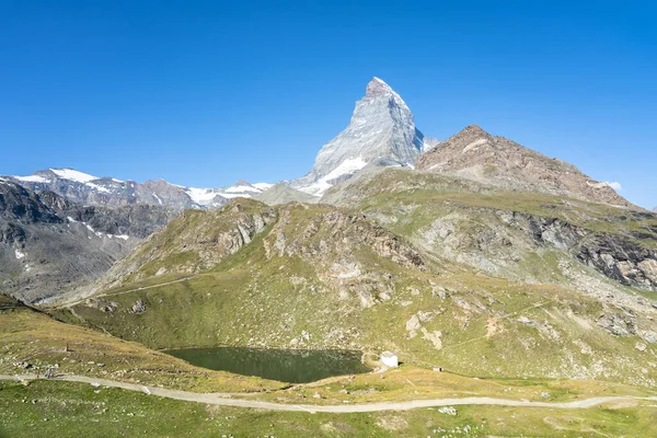 Alpine Landscape Mit Famous Matterhorn Peak Zermatt Switzerland —  Fotos de Stock