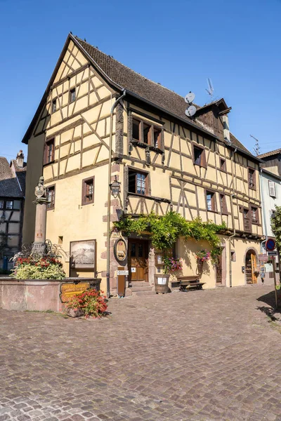 Rumah Rumah Berwarna Setengah Kayu Riquewihr Alsace Perancis — Stok Foto