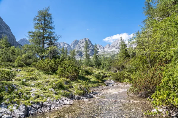 Vista Para Maciço Zugspitze Alemanha — Fotografia de Stock