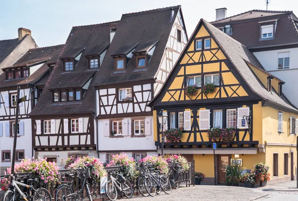 Colorful Half Timbered Houses Colmar Alsace France —  Fotos de Stock
