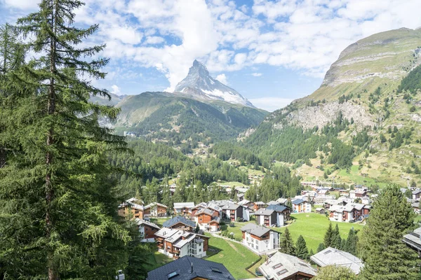 Вид Воздуха Пик Церматт Маттерхорн Швейцария — стоковое фото