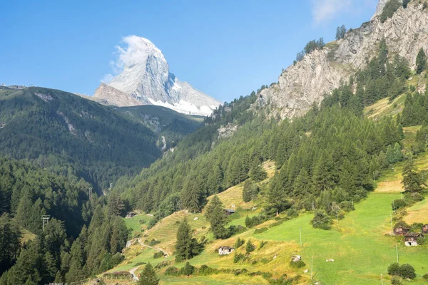 Alpine Landscape Mit Famous Matterhorn Peak Zermatt Switzerland — 图库照片