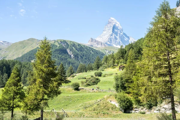 Alpine Landscape Mit Famous Matterhorn Peak Zermatt Switzerland — Stok fotoğraf