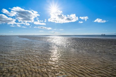 Sankt Peter Ording, Almanya 'da Kuzey Denizi Plajı