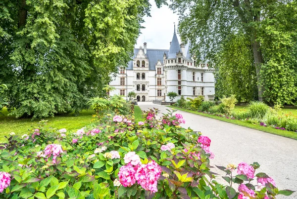 Berömt Medeltida Slott Chateau Azay Rideau Frankrike — Stockfoto