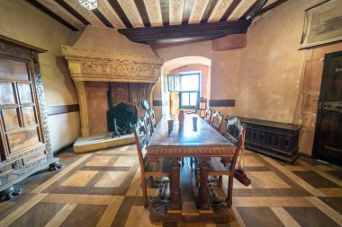 Vosges dağlarındaki Chateau du Haut-Koenigsbourg, Alsace, Fransa