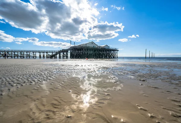 stock image North Sea beach in Sankt Peter Ording, Germany