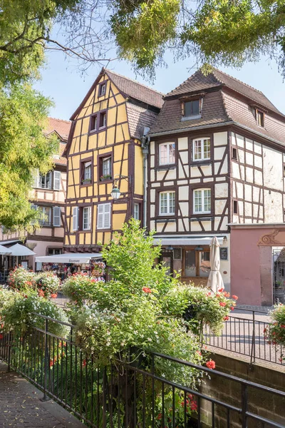 Colorful Half Timbered Houses Colmar Alsace France — Stockfoto