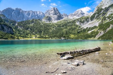 Seebensee lake and Dragonkopf peak, Ehrwald, Austria