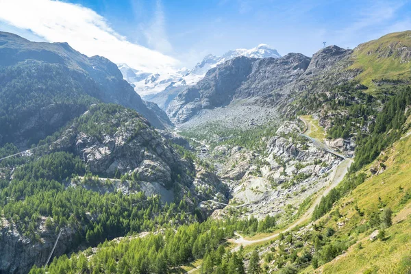 Szwajcarski Krajobraz Alpejski Pobliżu Zermatt — Zdjęcie stockowe