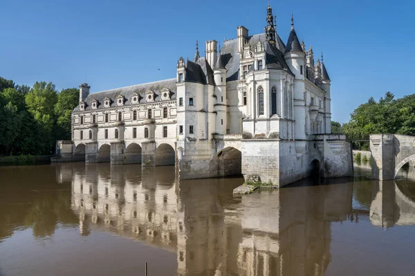 Знаменитый Средневековый Замок Шато Шенонсо Франция — стоковое фото