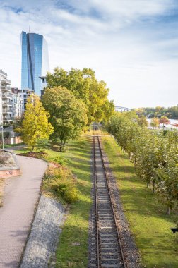 Frankfurt am Main Gün batımında, Almanya