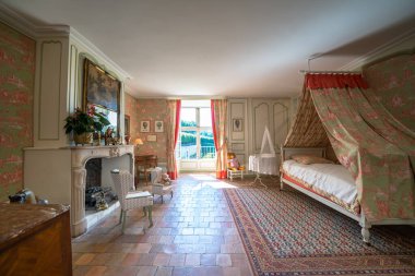 Fransa 'nın ünlü ortaçağ şatosu Villandry' nin içinde.