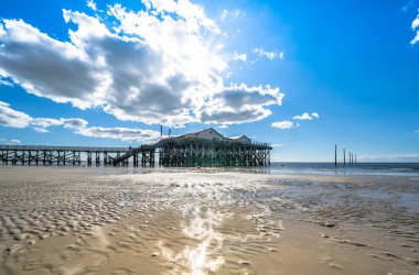 Sankt Peter Ording, Almanya 'da Kuzey Denizi Plajı