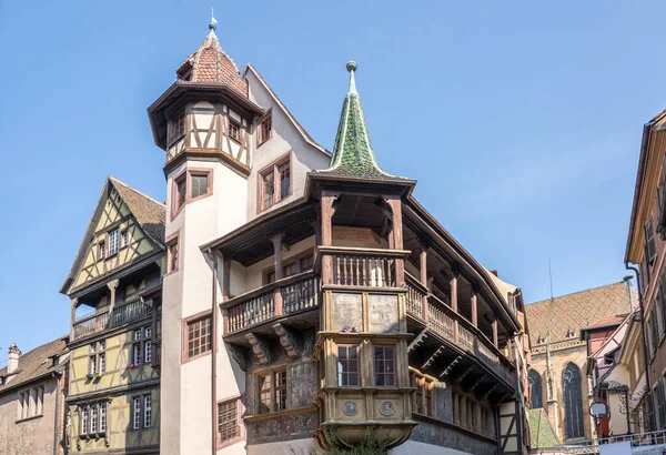 Colorful Half Timbered Houses Colmar Alsace France — Foto de Stock