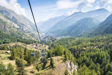 Zermatt yakınlarındaki İsviçre Alp Manzarası