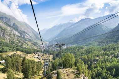 Zermatt yakınlarındaki İsviçre Alp Manzarası