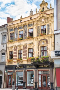 Çek Cumhuriyeti 'nin Pilsen kentindeki Cumhuriyet Meydanı Binaları