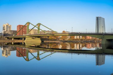 Frankfurt am Main Gün batımında, Almanya
