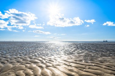 North Sea beach in Sankt Peter Ording, Germany clipart