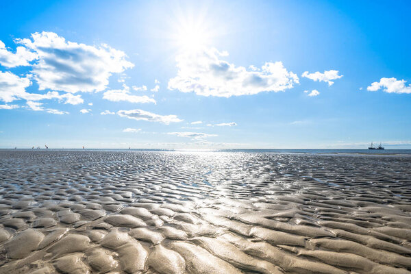 North Sea beach in Sankt Peter Ording, Germany