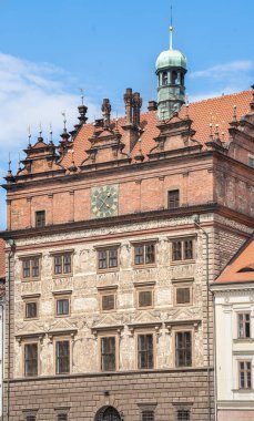 Çek Cumhuriyeti 'nin Pilsen kentindeki Cumhuriyet Meydanı Binaları