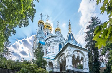 Çek Cumhuriyeti, Karlovy Vary 'deki Rus Ortodoks Kilisesi St Peter ve St. Paul