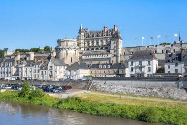 Ünlü ortaçağ şatosu Amboise, Fransa