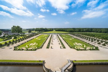 Ünlü ortaçağ şatosu Chateau de Chambord, Fransa
