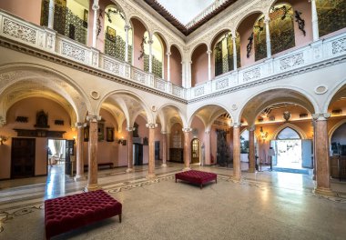 Interior of famous Villa Ephrussi de Rothschild in Nice, France clipart