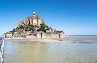 Dünyaca ünlü Abbey Mont Saint Michel, Fransa