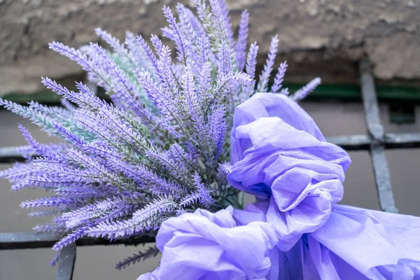 Bukiet Świeżych Kwiatów Lawendy — Zdjęcie stockowe