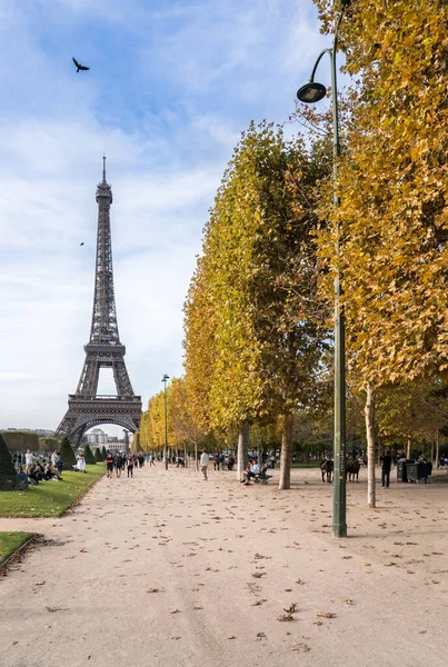 Eiffel Torony Őszi Párizs Franciaország — Stock Fotó