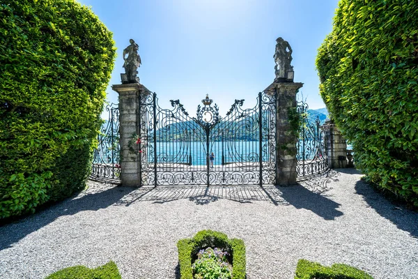 Magnífico Parque Con Fuentes Villa Carlotta Lago Como Italia —  Fotos de Stock