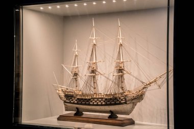 Alman Teknoloji Müzesi 'nde gemi modeli, Berlin