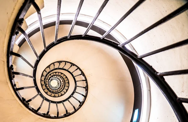 Spiral stairs inside Arc de Triomphe in Paris, France