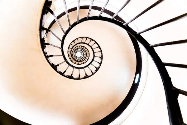 Spiral stairs inside Arc de Triomphe in Paris, France