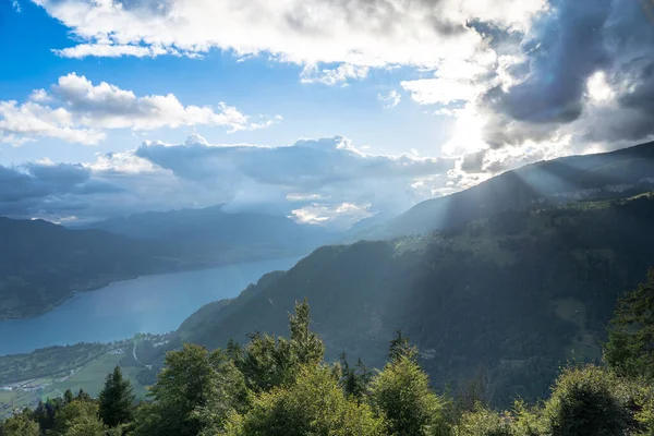 Interlaken Harder Kulm Sviçre Den Havacılık Manzarası — Stok fotoğraf