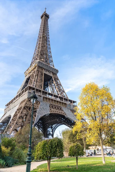 Wieża Eiffla Jesieni Paryż Francja — Zdjęcie stockowe