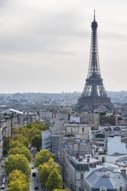 Fransa 'nın Zafer Kemeri' nden alınan Paris 'in panoramik görüntüsü