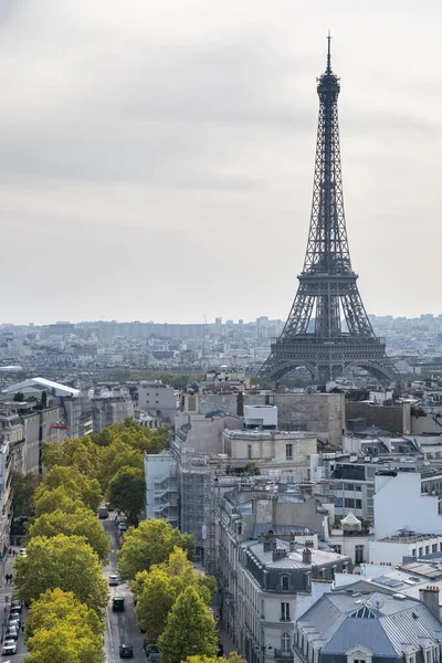 Fransa Nın Zafer Kemeri Nden Alınan Paris Panoramik Görüntüsü — Stok fotoğraf