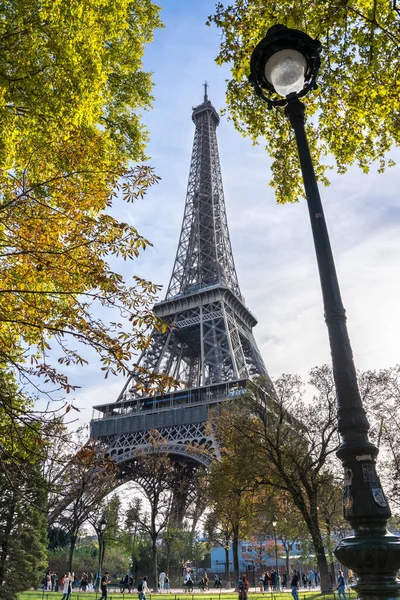Wieża Eiffla Jesieni Paryż Francja — Zdjęcie stockowe