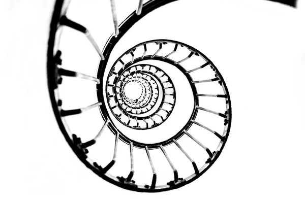 Tangga Spiral Dalam Arc Triomphe Paris Perancis Stok Gambar