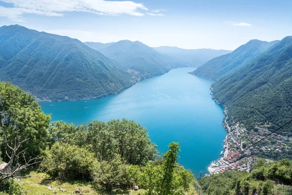 Blick Auf Den Comer See Der Nähe Des Dorfes Argegno — Stockfoto
