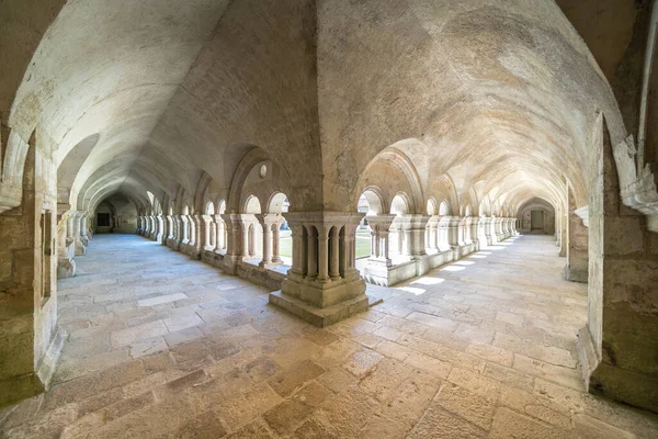 Berömd Cistercier Kloster Fontenay Frankrike Stockfoto