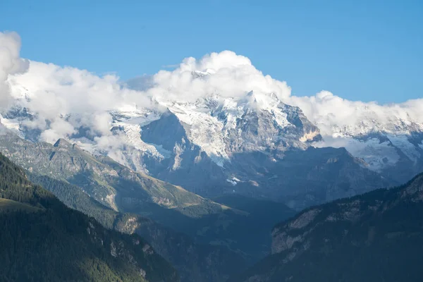Uitzicht Vanuit Lucht Vanaf Top Van Interlaken Harder Kulm Zwitserland — Stockfoto
