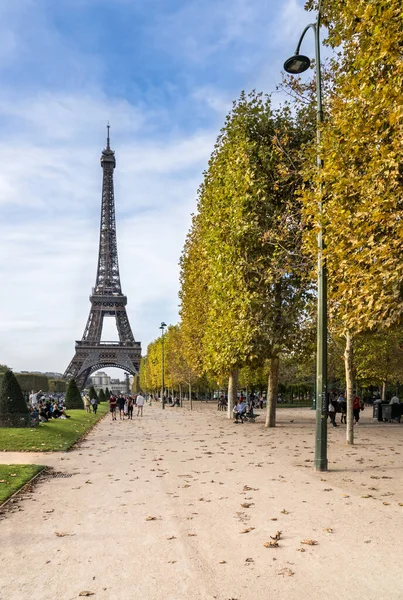 Πύργος Του Άιφελ Φθινόπωρο Παρίσι Γαλλία — Φωτογραφία Αρχείου