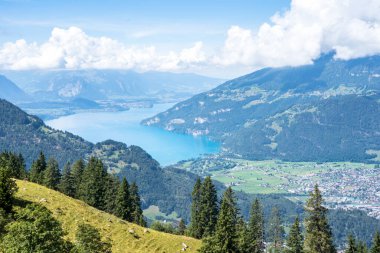 Schynige Platte, Interlaken, İsviçre 'den harika bir manzara.
