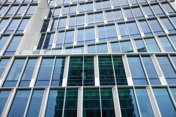 Glaswand Außenseite Eines Hochhauses Als Hintergrund — Stockfoto